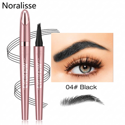 Waterproof Micro-Fork Eyebrow Pencil, Long-Lasting Brow Pen for Natural Hair-Like Strokes